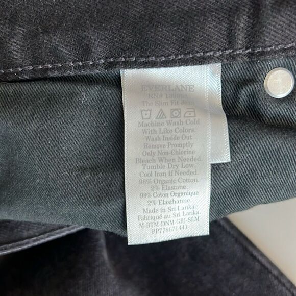 NWT Everlane The Slim Fit Jeans in Black Size 33 X 30 - Picture 7 of 12